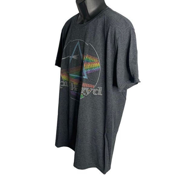 Pink Floyd Dark Side of the Moon T Shirt 2XL Grey Crewneck Short Sleeves Band - Picture 3 of 6